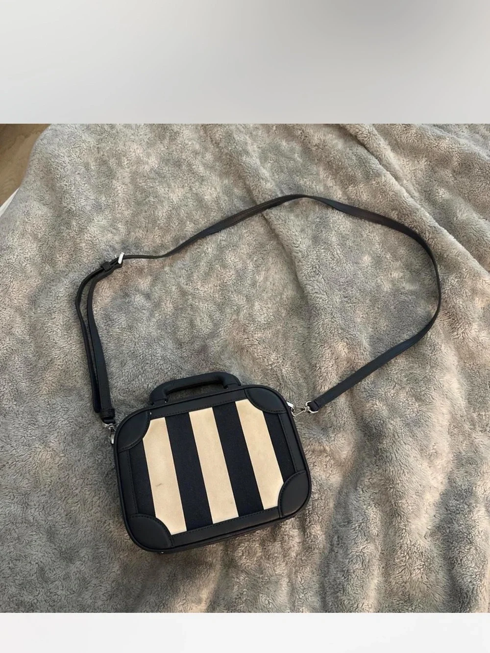 kate spade New York striped traveler trunk Mini Top-Handle Bag